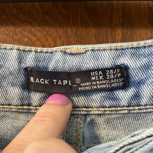 Bran new Black Tape high waisted medium Wash jean shorts with rolled cuff 😍😍😍 - Picture 4 of 8
